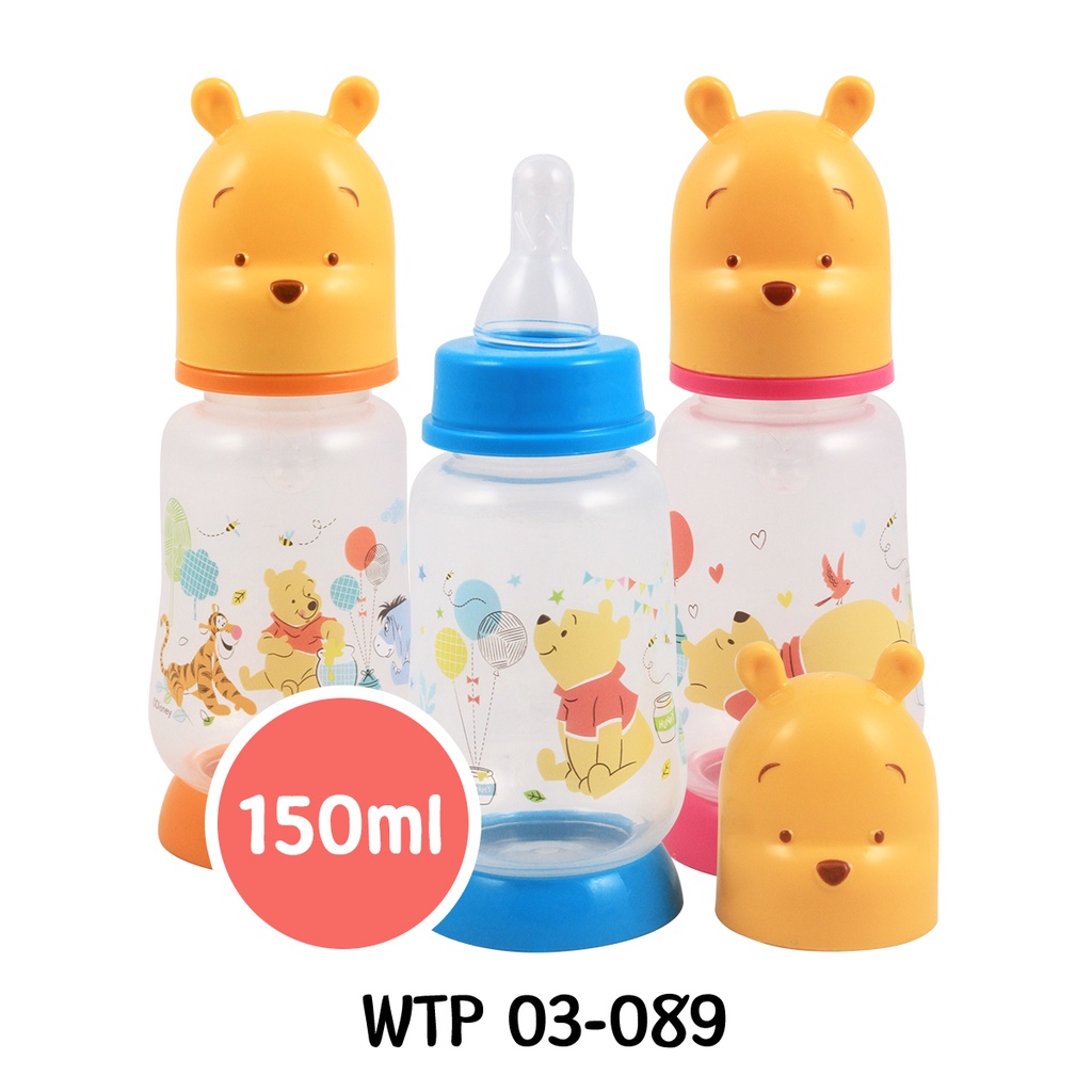 Winnie The Pooh Bottle / Botol Sendok Makan / Botol Minum /- Alat Training Makan Bayi Peralatan Makan Bayi / Baby Feeding