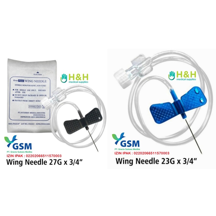 Wing Needle 23 G / Wing Needle 27 G / Wing Needle Onemed