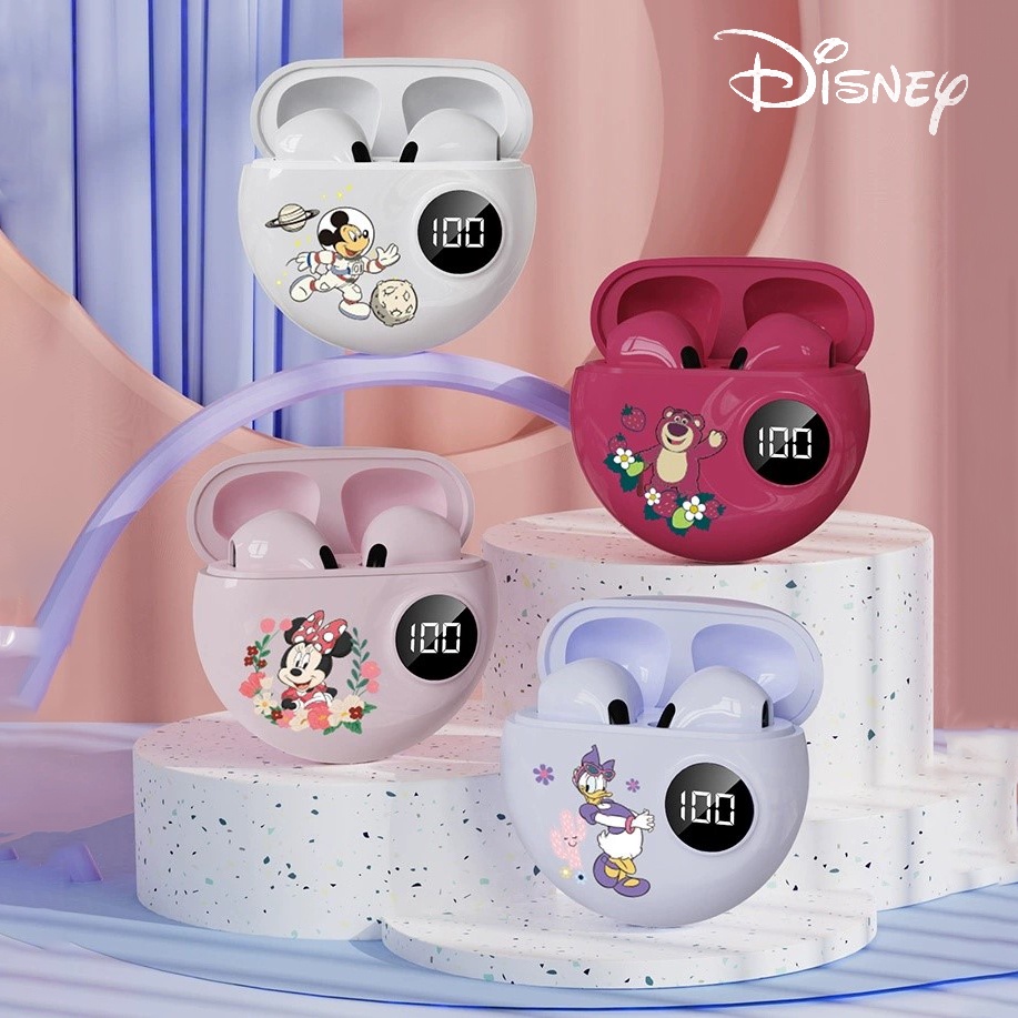 	 100% Original Disney TWS Headset Bluetooth 5.3 Wireless Earphone Digital Power Display	