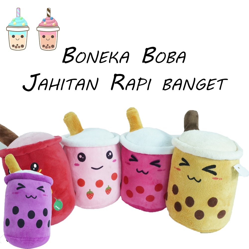 Boneka Boba Bubble Milk Tea Brown Sugar Ukuran Kecil