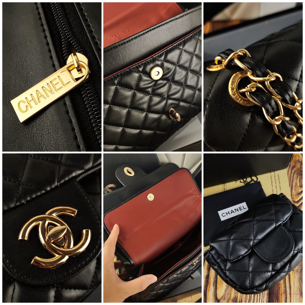 TAS WANITA MAXI SLINGBAG TAS BATAM IMPORT WOMEN BAGS - TAS CH. MAXI FREE PAPERBAG ASESORIS GOLD IMPORT CLASSIC PREMIUM FREE BOX - TAS IMPORT MAXY CLASSIC FREE BOX &amp; PAPERBAG KOMPLIT BRANDED PREMIUM ACC.GOLD BATAM HANDBAG MIRROR VIBELLESHOPBAGS 0901