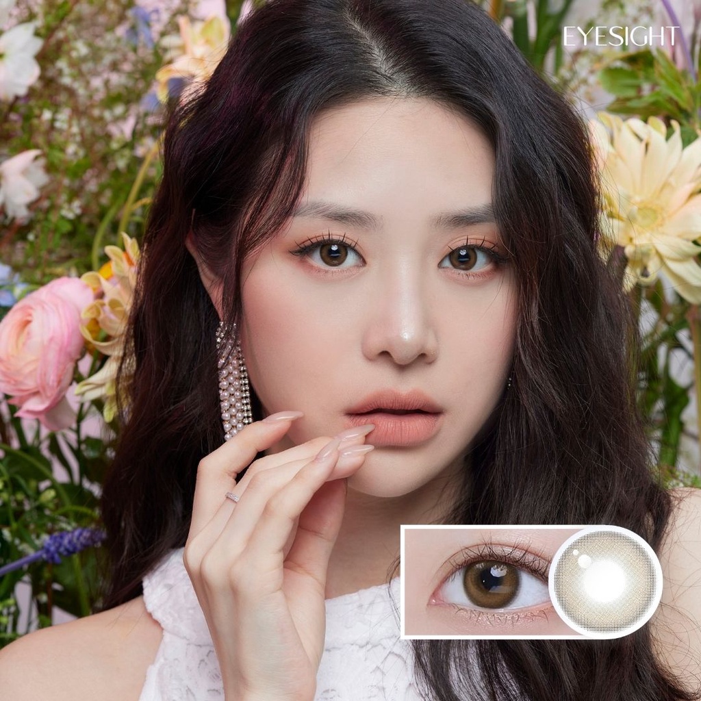 [BEST SELLER] EYESIGHT LENSES Softlens Eyesm Ocher Brown | Softlens Korea 14.2mm Motif Natural - Bisa Normal dan Minus (2pcs/sepasang)