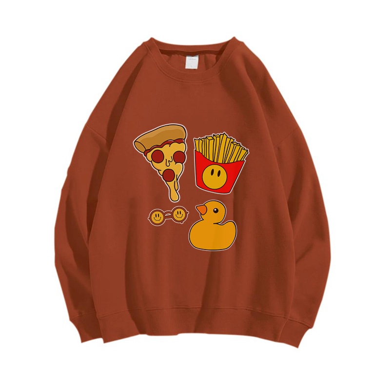 FOOD PACK SWEATER CREWNECK PRIA WANITA Size M-XXL