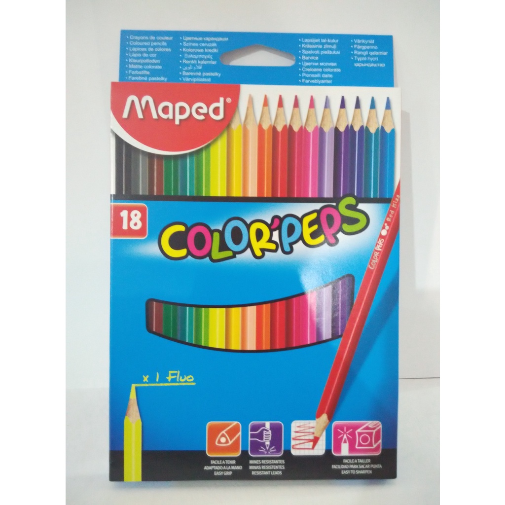 

Pensil Warna MAPED isi 18 warna