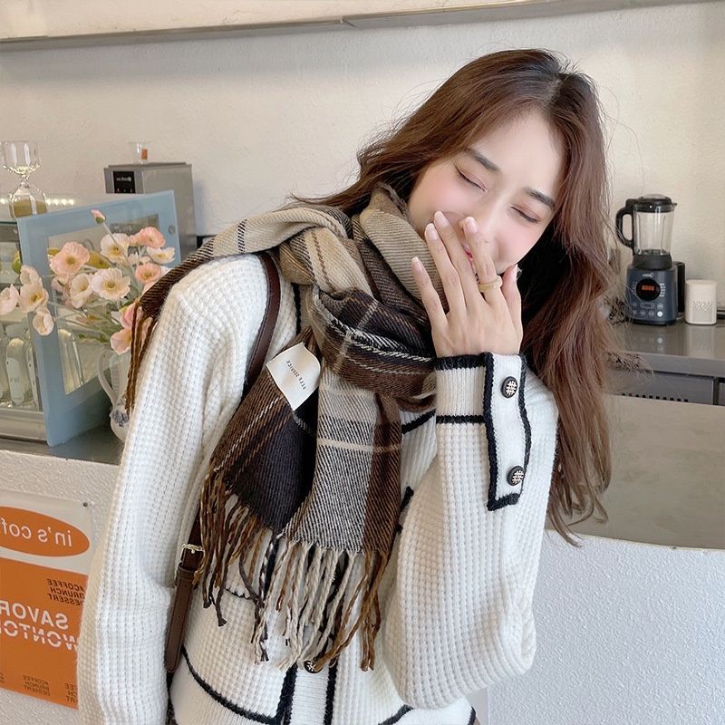 Syal korea scarf wool cashmere fashion winter autumn season musim dingin