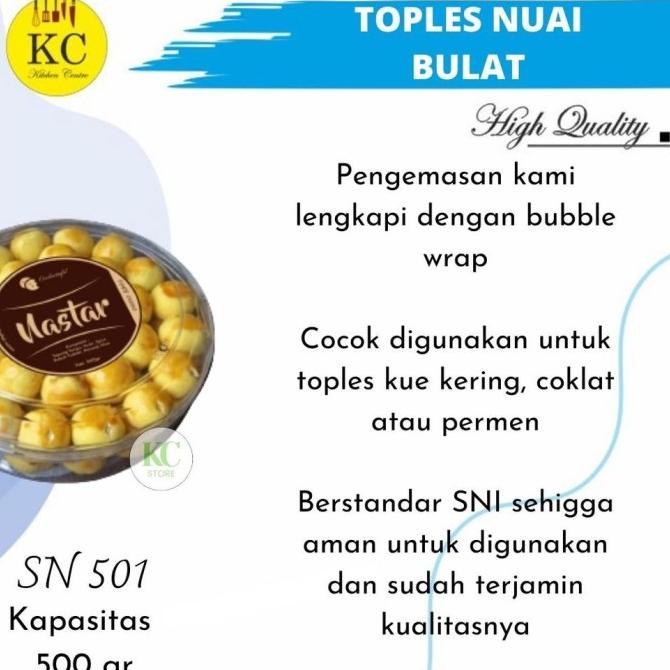 Dibeli Toples Nuai Bulat 500 Gr Lusinan Toples Kue Plastik Tebal Yesssmart