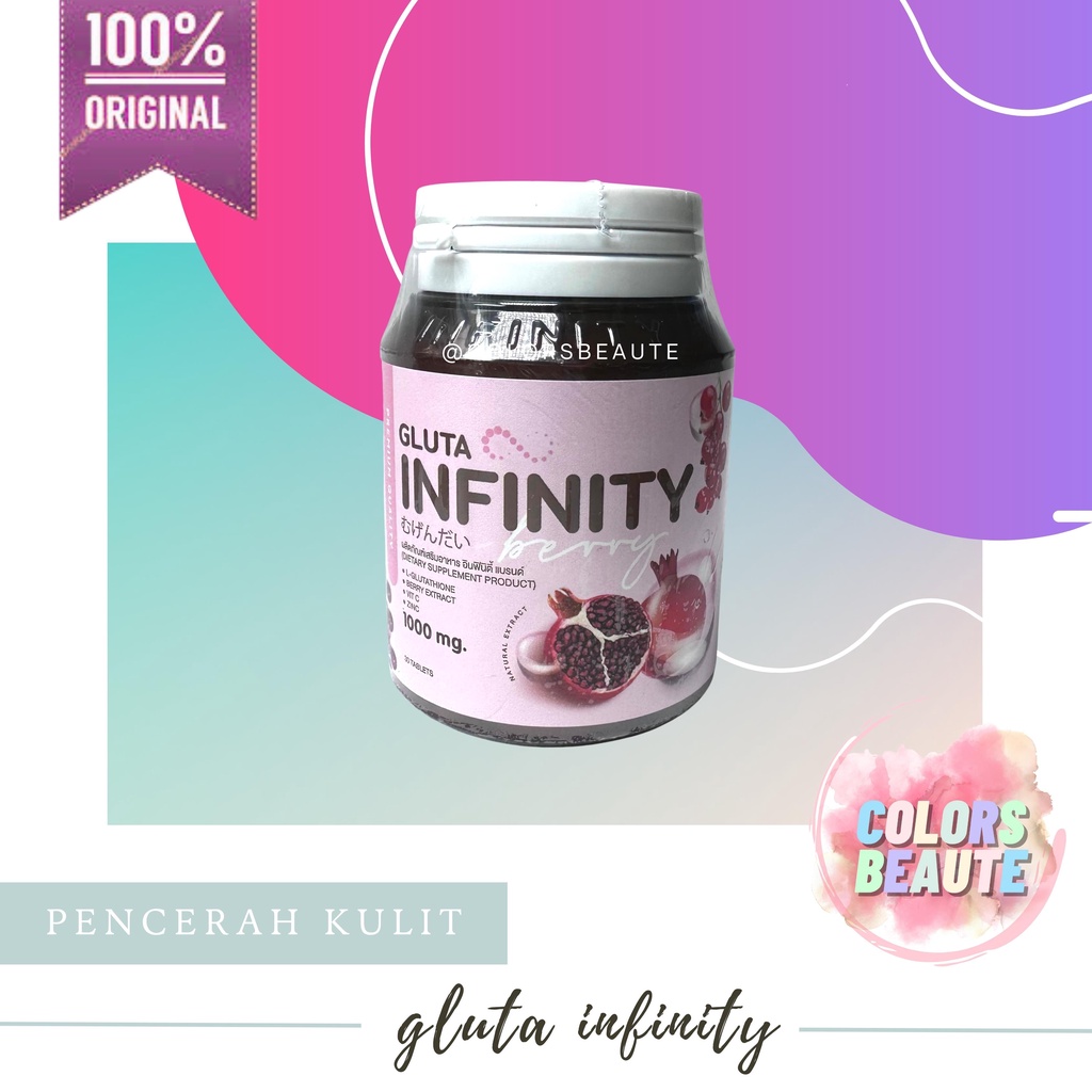 READY STOCK ! Gluta Infinity Berry Whitening Vitamin Kulit / collagen pencerah kulit / collagen jerawat