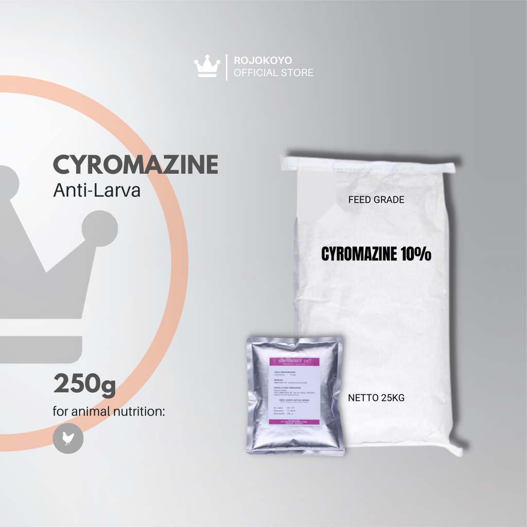Cyromazine Sirnaset 10% Cyroxin-Anti Lalat & Larva Pakan Ternak