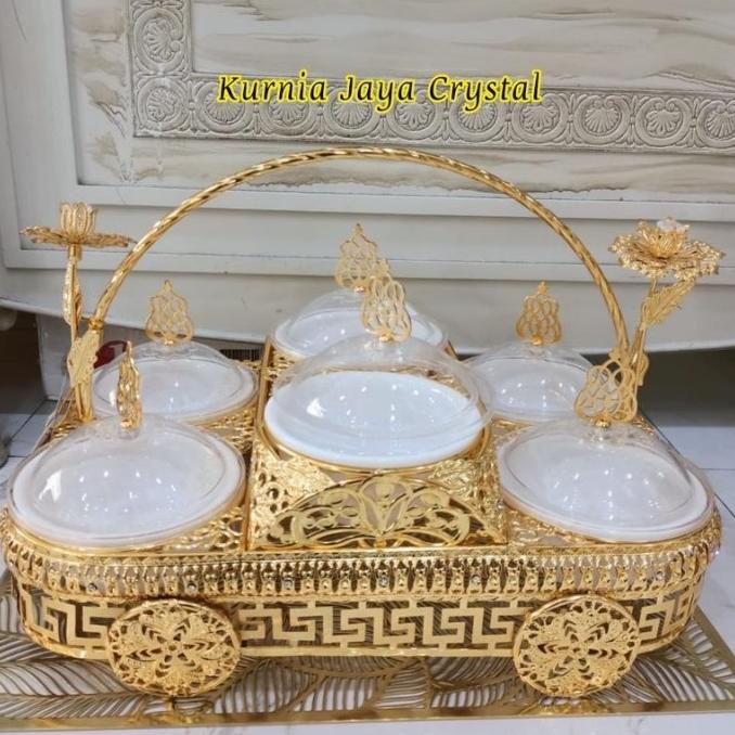 Toples Turki Gold 6 Wadah / Toples Kue Kering Gold Series 6 Wadah Saji Yesssmart