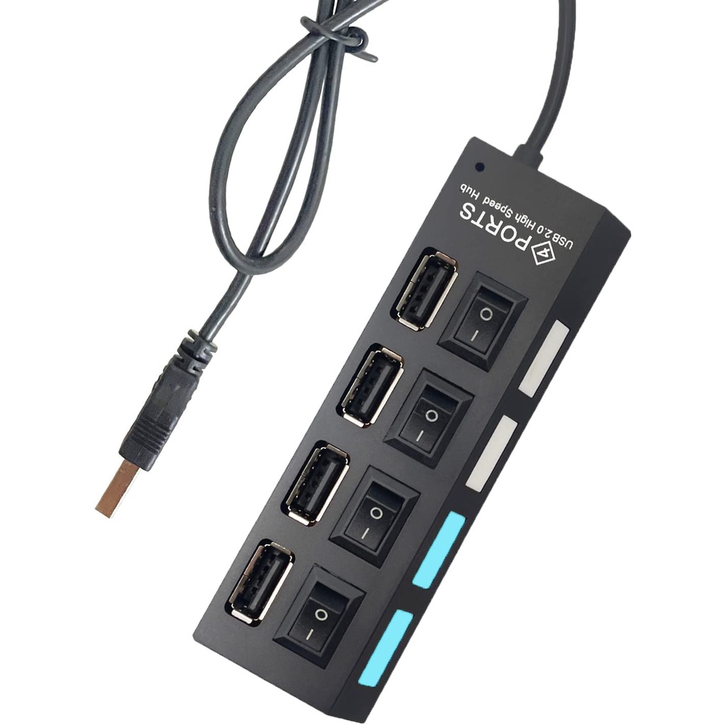 USB 2.0 hub 4 port on/off / USB hub 4 port on-off murah / usb hub 2.0