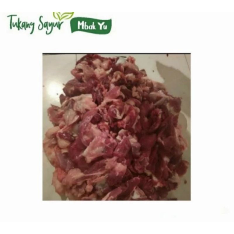 

Tetelan daging segar 250gr