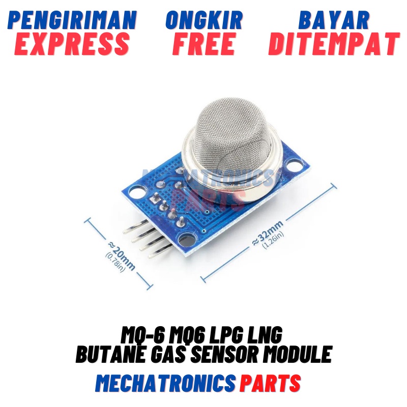 Mq 6 Mq6 Lpg Lng Butane Gas Sensor Module For Arduino Uno Mega