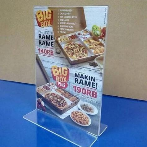 

Akrilik Display Menu Resto A4