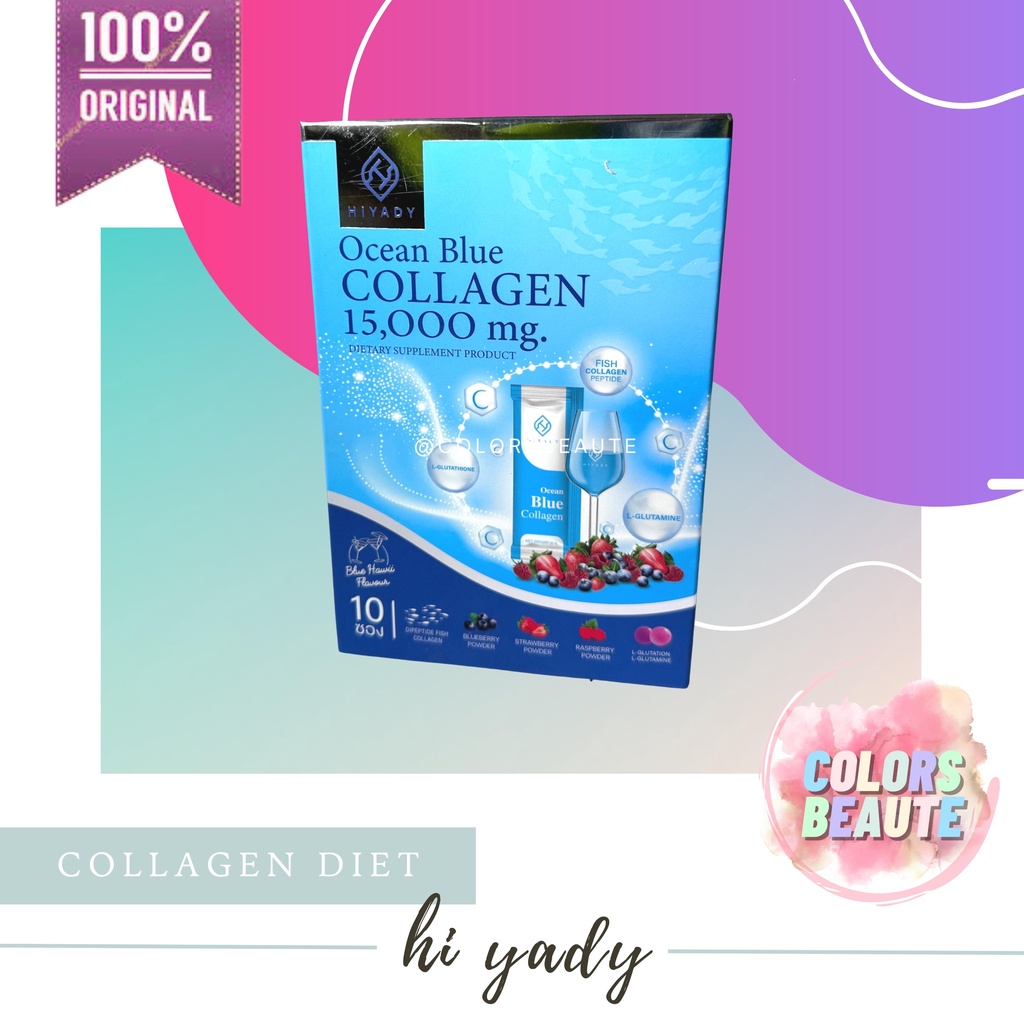 READY STOCK ! Hi yady Ocean Blue Collagen 15,000 mg/ Hiyady collagen diet / collagen diet / minuman diet