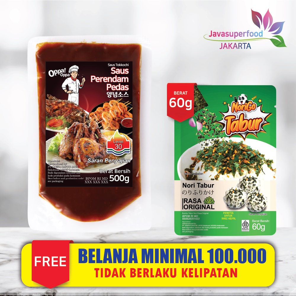 Saus Perendam Pedas Tokkochi Saus Buldak Pedas 500g Level 30 Oppa-Oppa