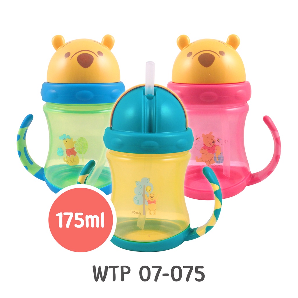 Winnie The Pooh Bottle / Botol Minum Anak Dengan Sedotan /Alat Makan Bayi Peralatan Makan Bayi