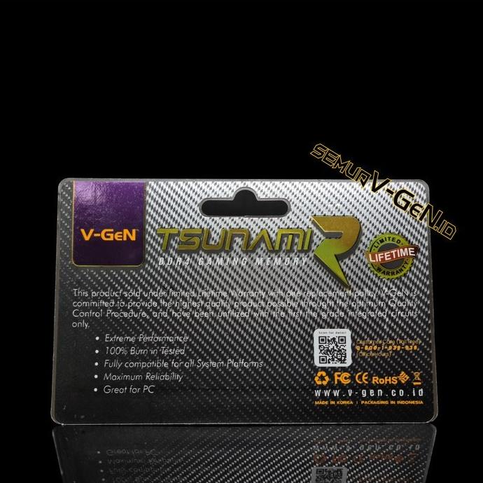 RAM Gaming Tsunami R DDR4 (1x16gb) 16GB 2666MHz V-GEN 16 GB 2666 VGEN hen09