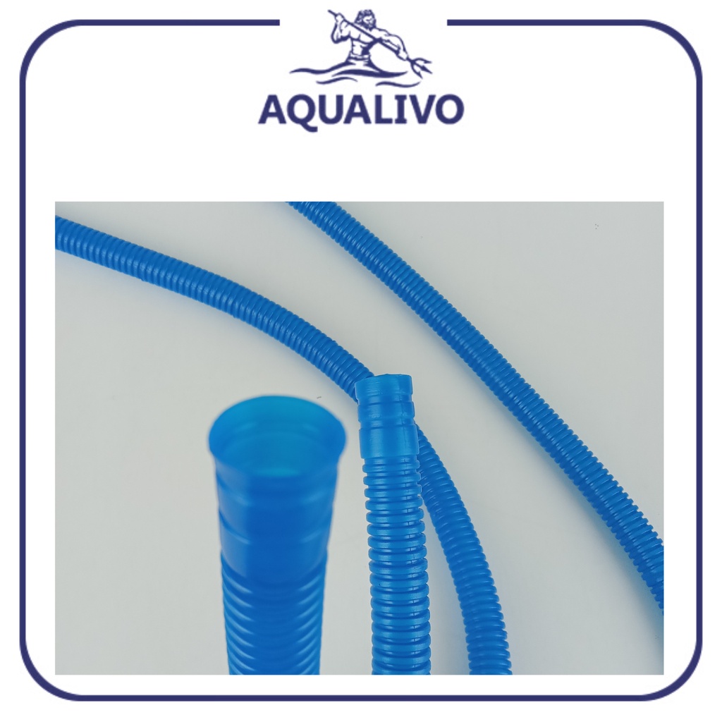 Selang Biru Filter Aquarium Spiral Sambungan Pompa Power Head 60-80 cm
