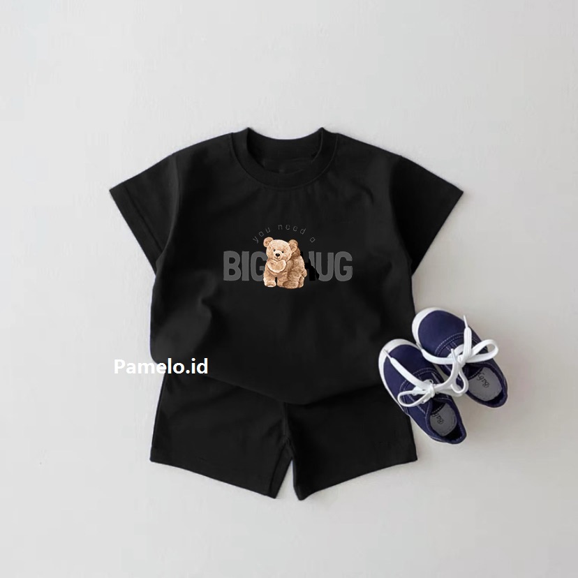 Pamelo.id Set Anak Viral / Hug Bear / Fashion Anak / Stelan baju anak / Korea Style / Set Balita