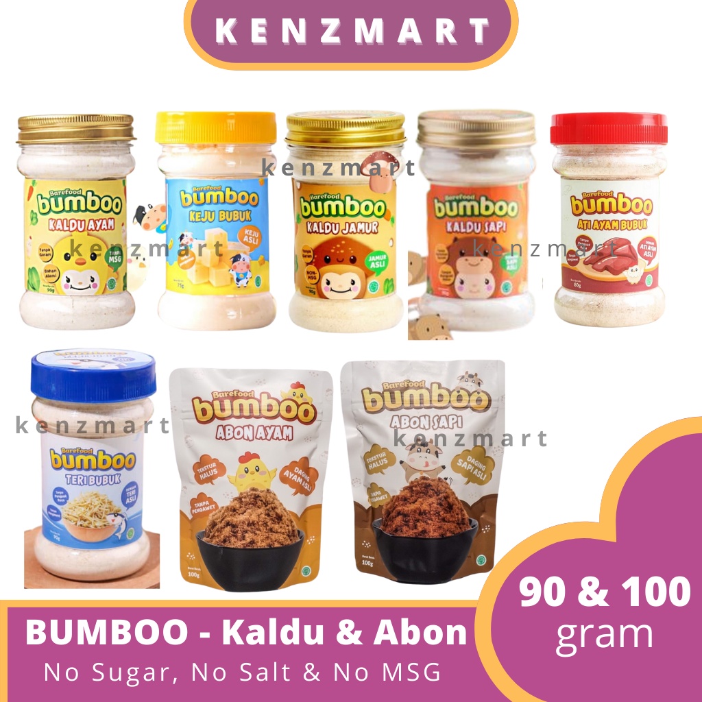 BUMBOO Kaldu, Oil &amp; Abon Asli - Kaldu, Oil &amp; Abon Anak MPASI - No MSG - Tanpa Gula &amp; Garam - Bahan Alami - Tambahan Sayur Asli