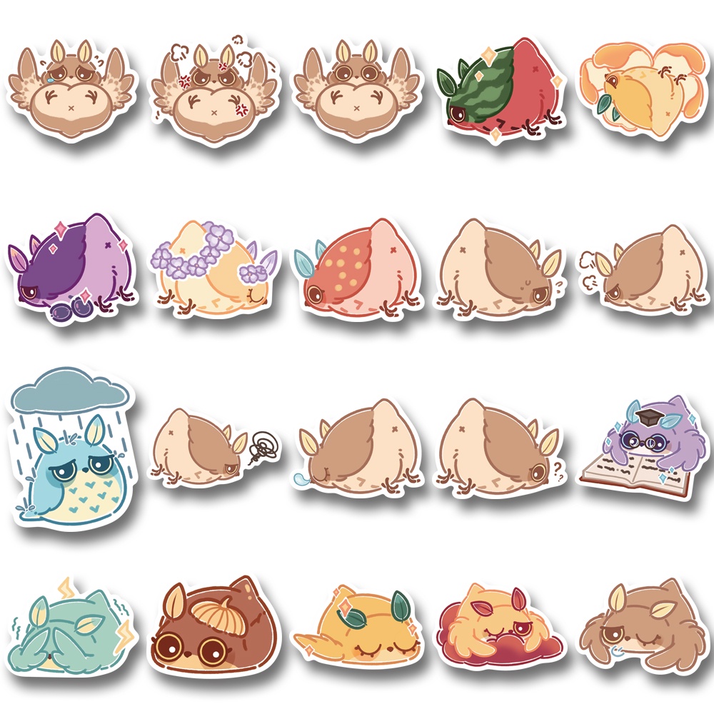 40 Pcs Owl Kartun Lucu Stiker Helm Komputer Dekorasi Tahan Air Decal sticker