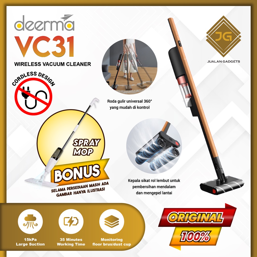 Deerma VC31 Cordless Vacuum Cleaner Dual Roller