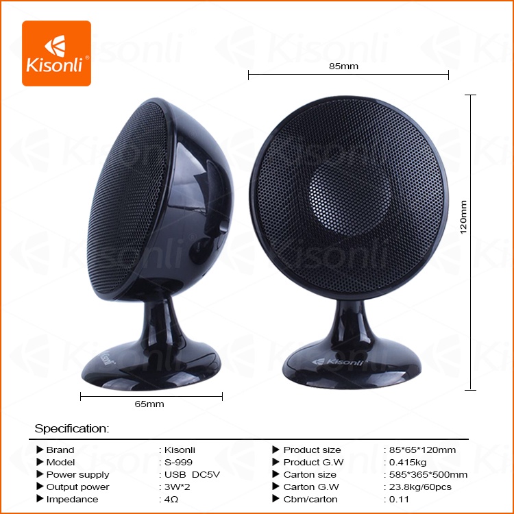 Speaker Mini Komputer / Laptop S-888 Hitam Kisonli Super Bass Effect With Volume Control - XOBOX