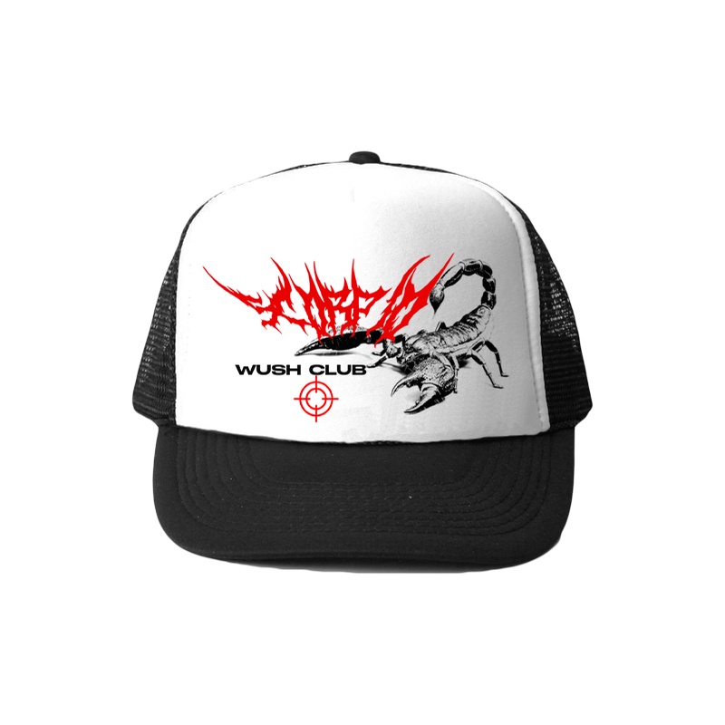 Wush Club Topi Pria Trucker hat Topi jaring Terbaru Scorpion