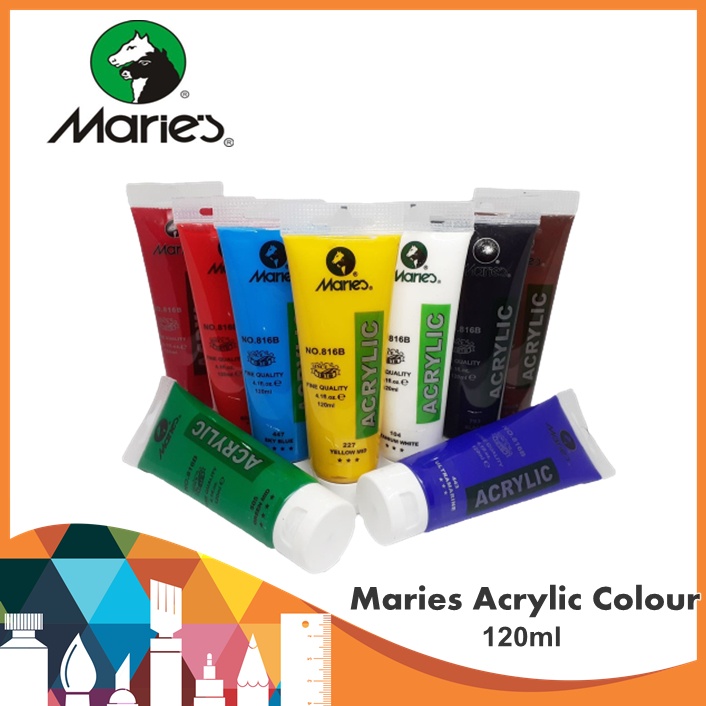 

Maries Acrylic Paint Tubes 120ml / Cat Lukis / Maries Acrylic 120ml / Cat Maries / Maries