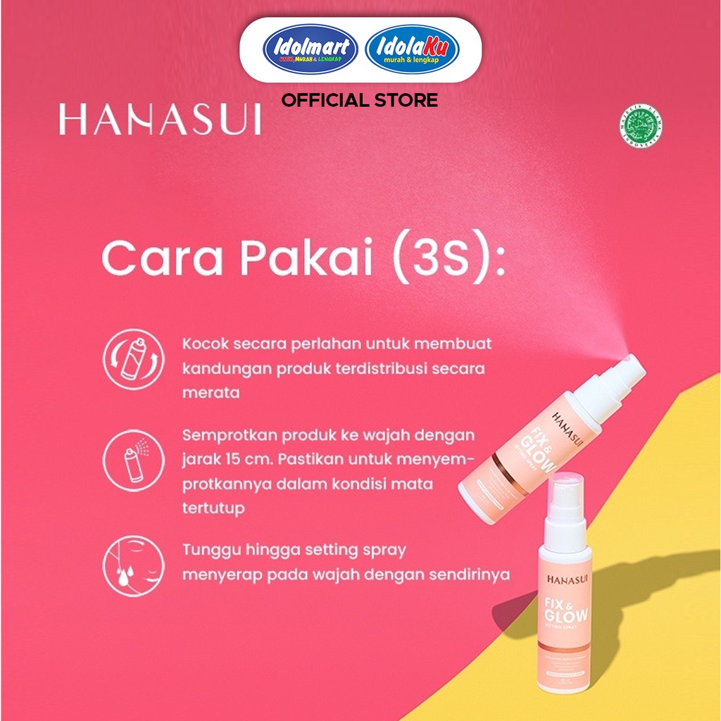 IDOLAKU Hanasui Fix &amp; Glow Setting Spray 60ml