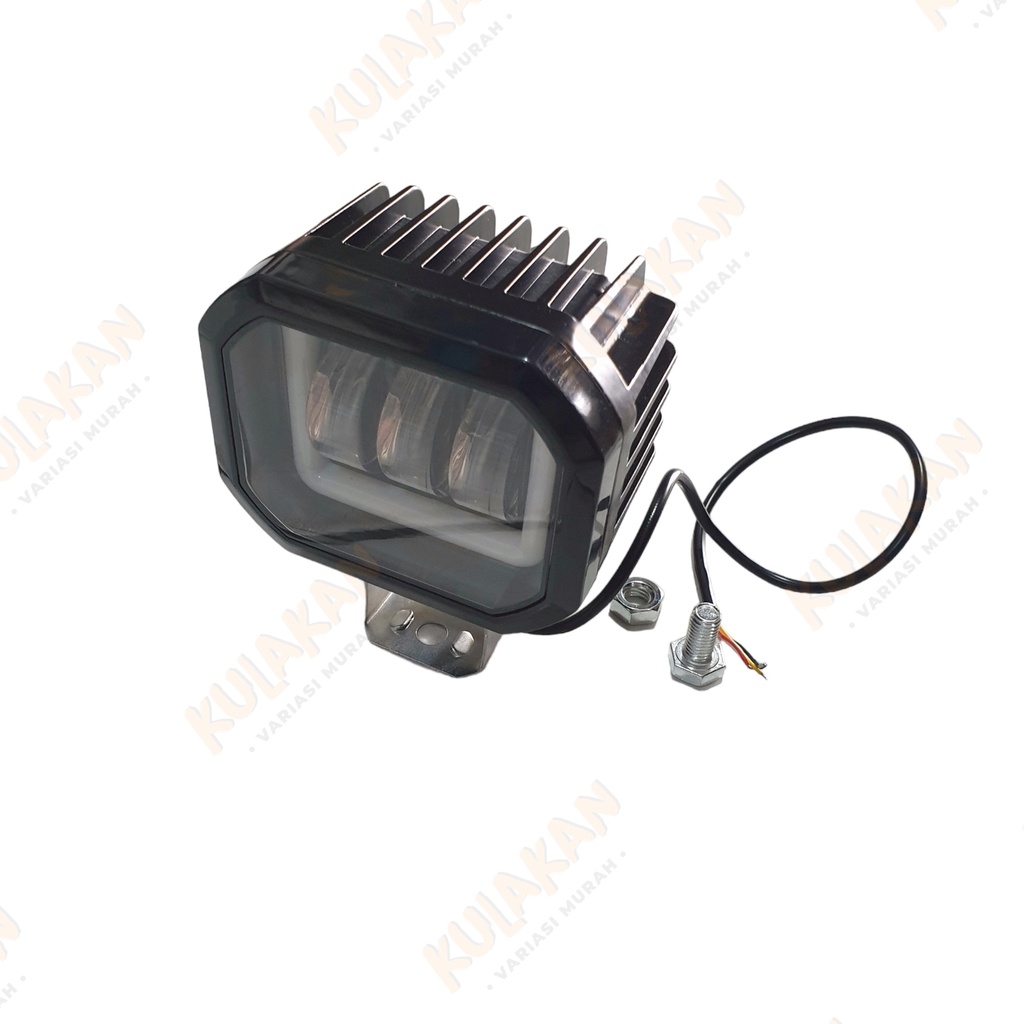 Lampu Tembak Led Sorot Daymaker K30 Bulat Kotak Terang Putih 30 Watt CWL 3 Lensa