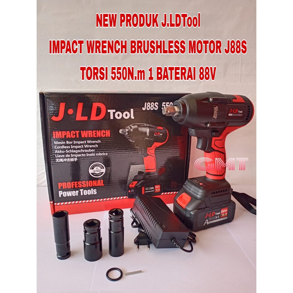 Pembuka Baut Mobil Impact Wrench JLD J88S TORSI 550N.m Torsi Max 700N.m New Produk JLD Tool