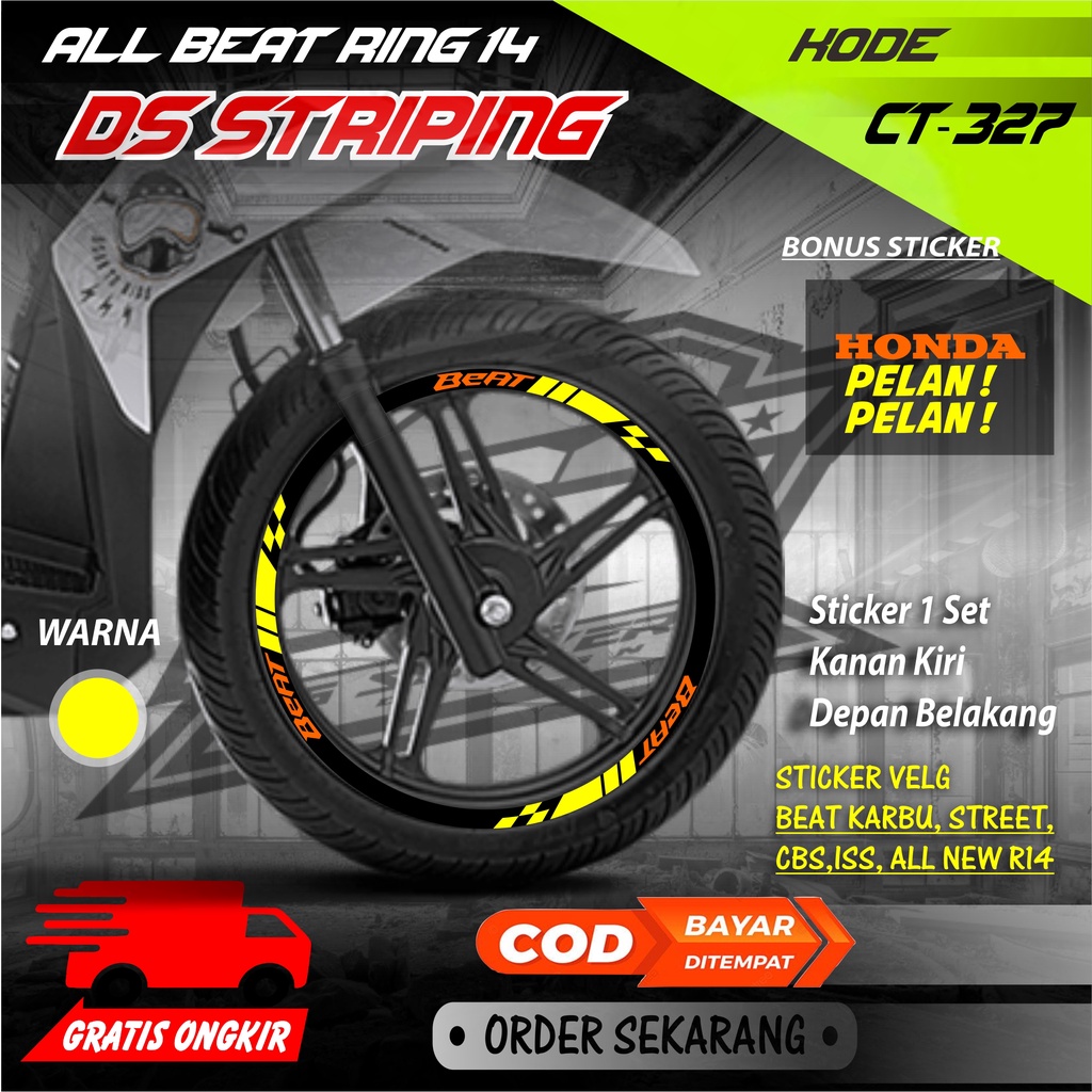 Ct-327 Cutting Stiker Velg Beat Ring 14 variasi pelek motor murah bagus