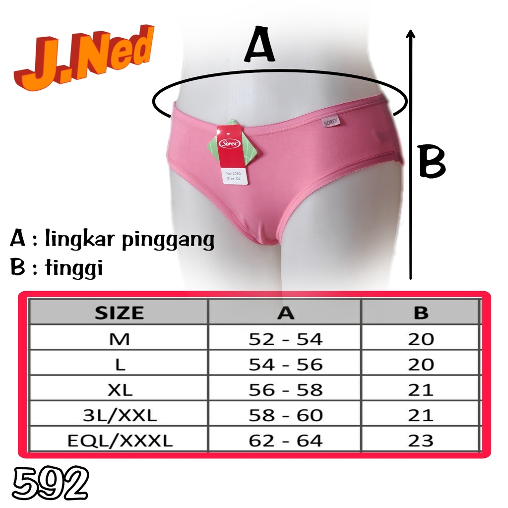 J592 CD WANITA MINI SOREX CELANA DALAM WANITA SOREX MINI M-XXXL