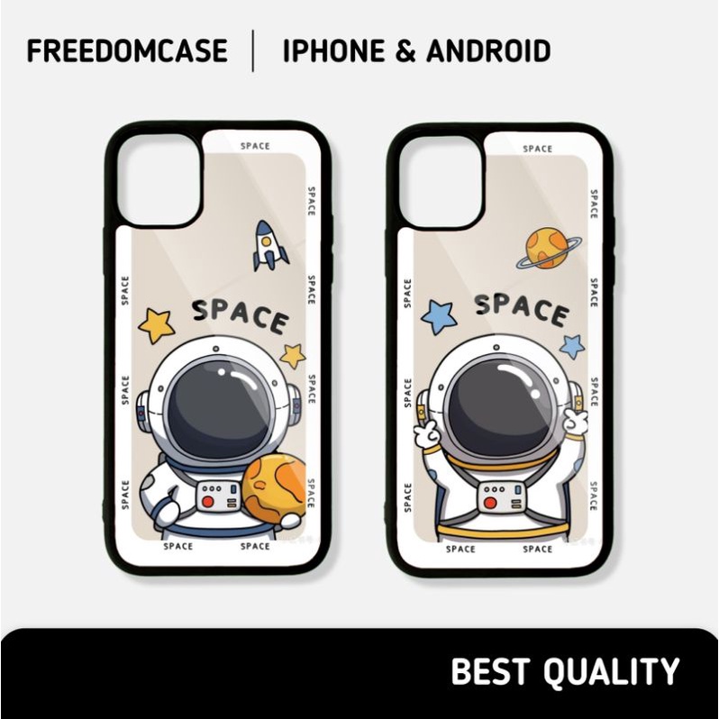 Case Hp Astronot Cute Softcase Hardcase For Iphone / Android All Type Smartphone