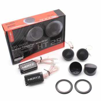 NERTZ Speaker Mini Dome Tweeter Loudspeaker Mobil HiFi 120W 2 PCS - HT25 Speaker mobil yang dapat dipasang pada pintu atau sudut mobil lainnya