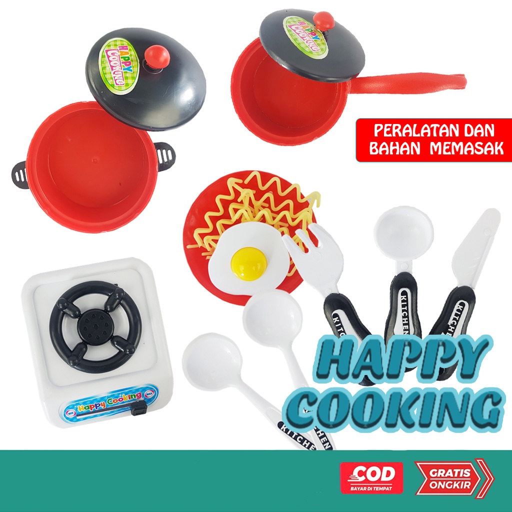 Mainan Edukasi Masak-Masakan / Mainan Anak Memasak Happy Cooking New LM9