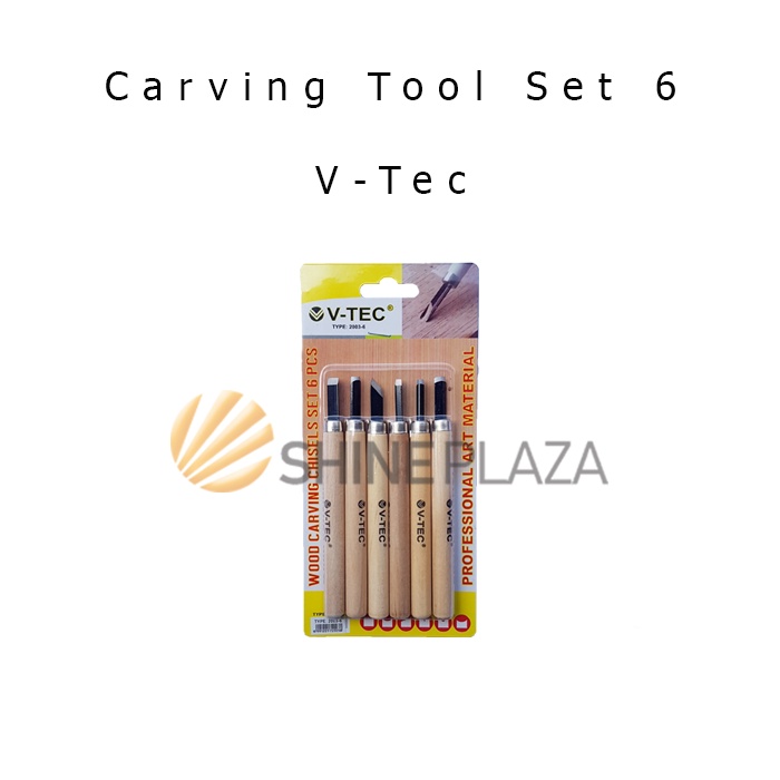 

V-Tec Wood Carving Tools Set 6 - Alat Pahat V-Tec Set 6
