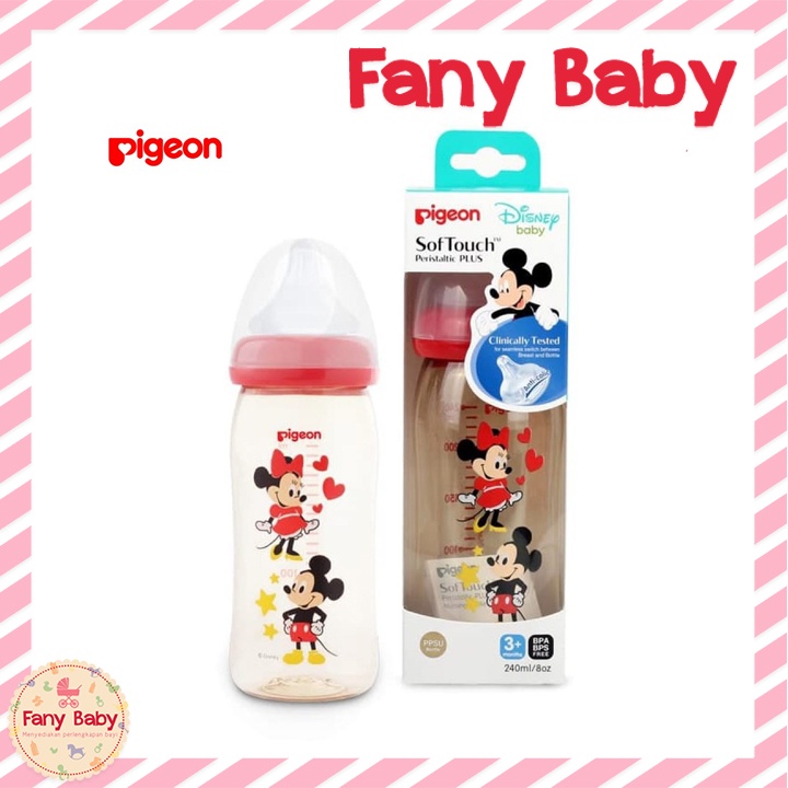 PIGEON BOTTLE PP SOFT TOUCH 240ML [ DISNEY ]