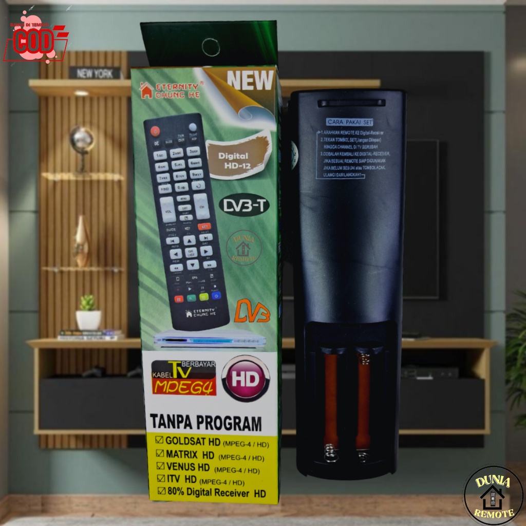 Remot Remote Receiver Parabola Multi Hd-12 New Tanpa Program