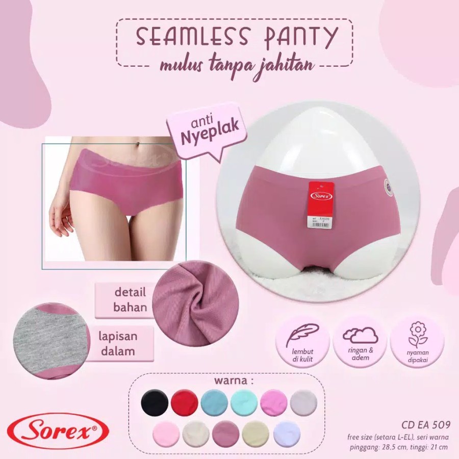 Celana Dalam Wanita Seamles Tanpa Jahitan Anti Nyeplak Sorex