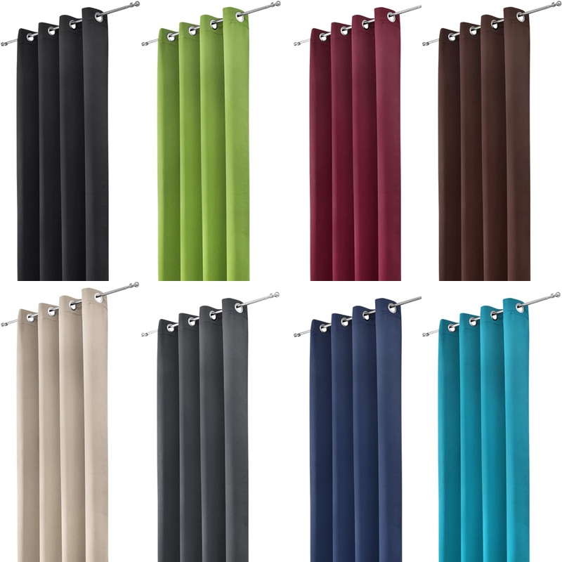 GORDEN PINTU BLACKOUT POLOS PREMIUM ELEKTRIK SERIES (EMBOSS) GRADE A UKURAN 135x220 CM