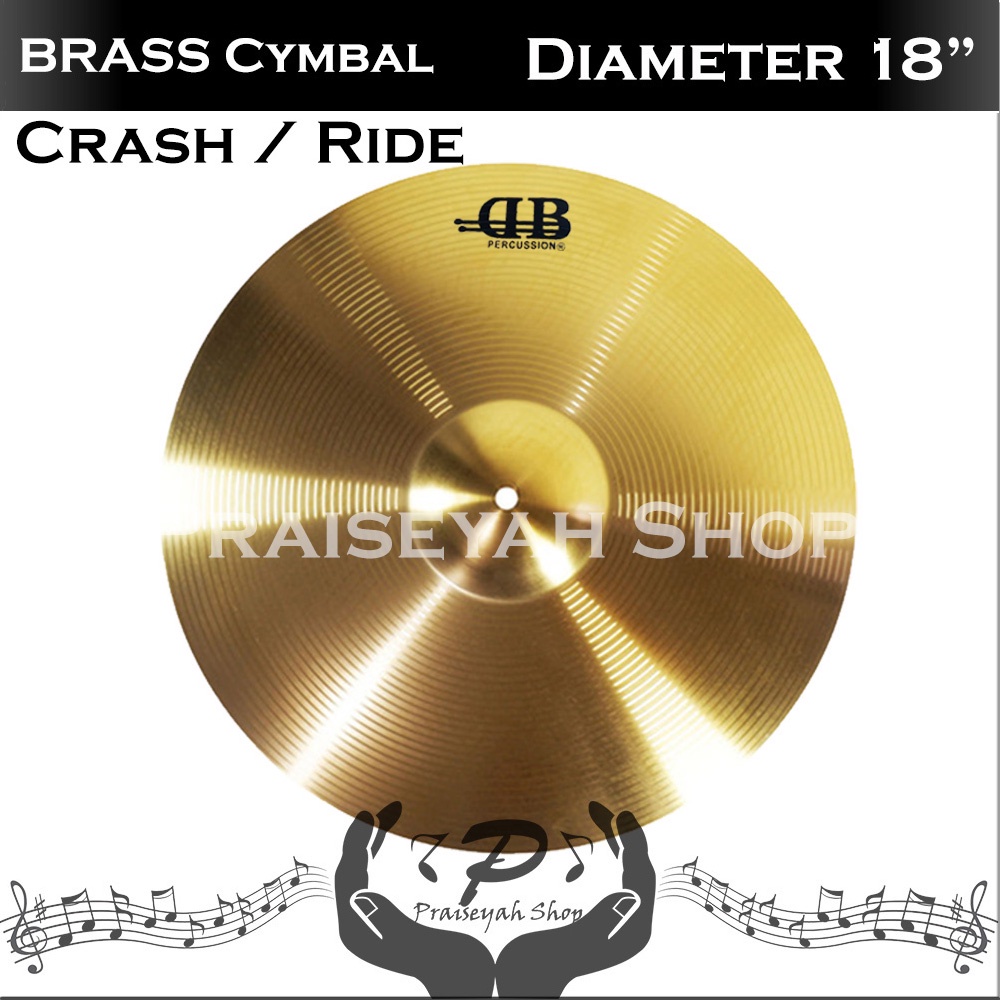 Cymbal Drum Crash atau Ride Brass 18 inch