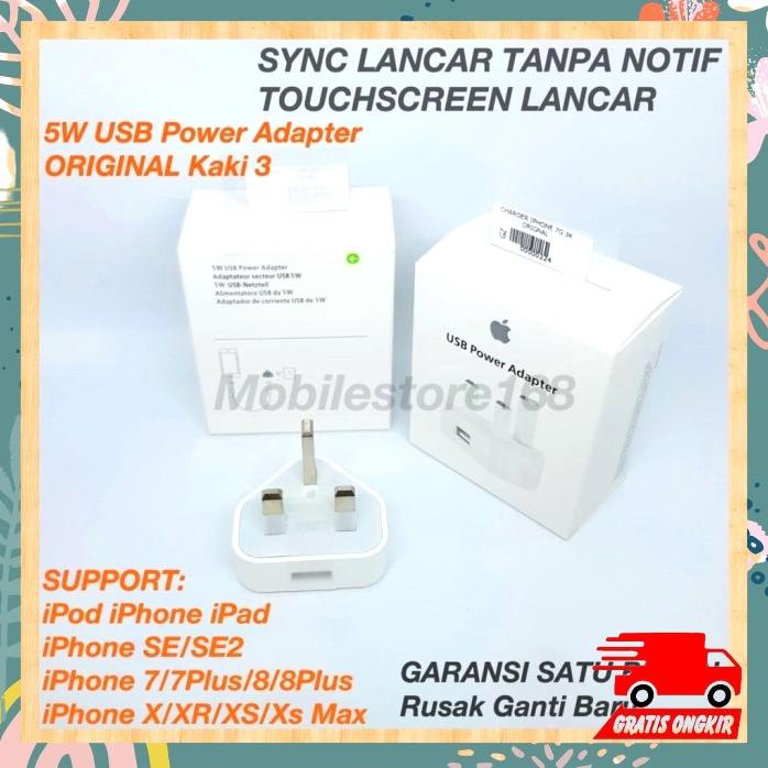 Adaptor Iphone 5 Watt Charger Iphone Kaki 3 Original