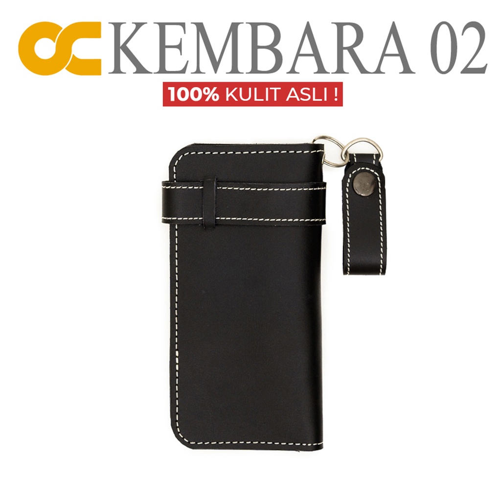 DOMPET PANJANG FULL KULIT ASLI 100% OC KEMBARA 02 KANCING LUAR PLUS PENGAMAN