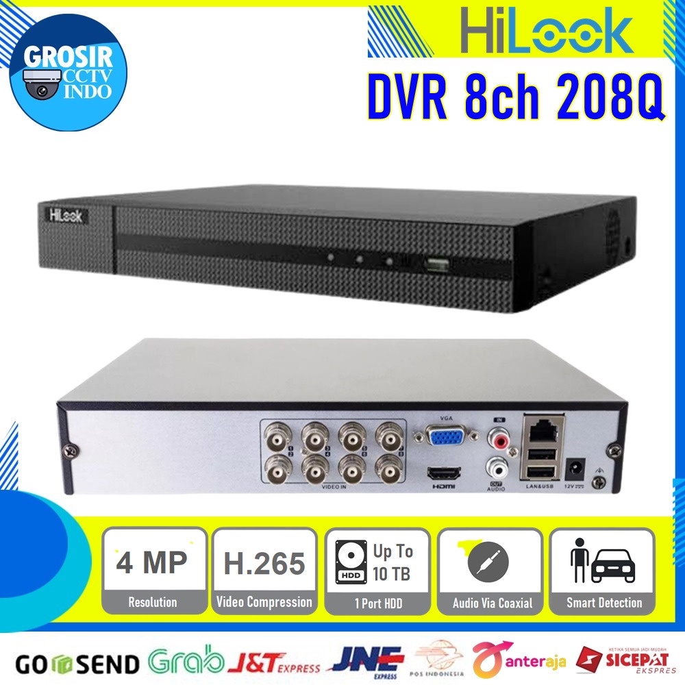 DVR HILOOK 8CH 5MP DVR-208Q-M1 GCI