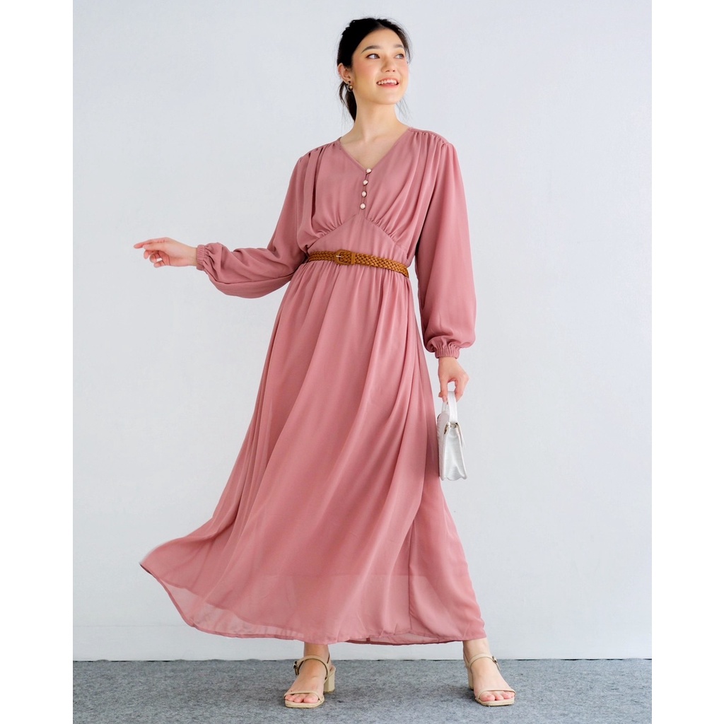 Myrubylicious NIRAYA MAXI DRESS KODE 1059 | DRESS | MAXI DRESS | DRESS LENGAN PANJANG | DRESS POLOS