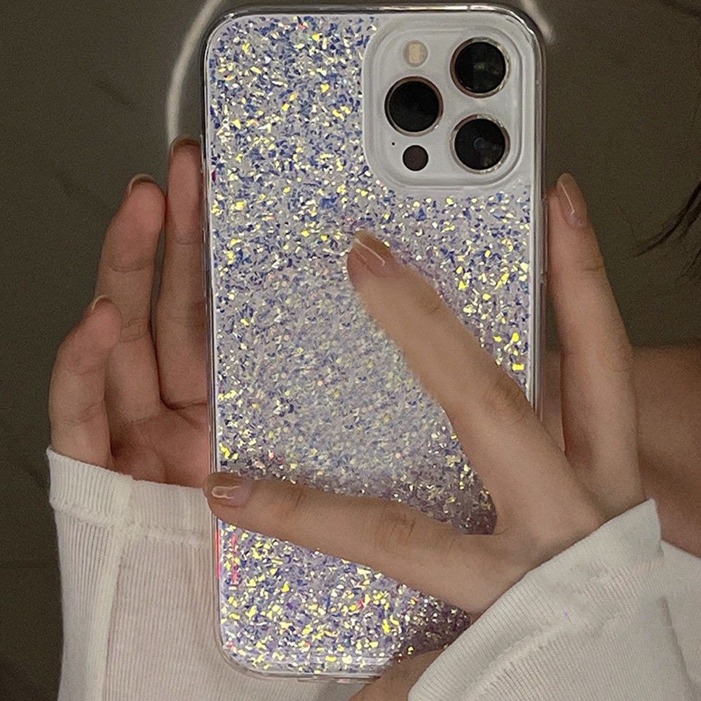 [TPC] Phone Case Bening Transparant Hologram Glitter Card Holder Phone Case IPHONE 6 6S 7 8 PLUS X XS MAX XR 11 12 13 14 MINI PRO MAX IP074