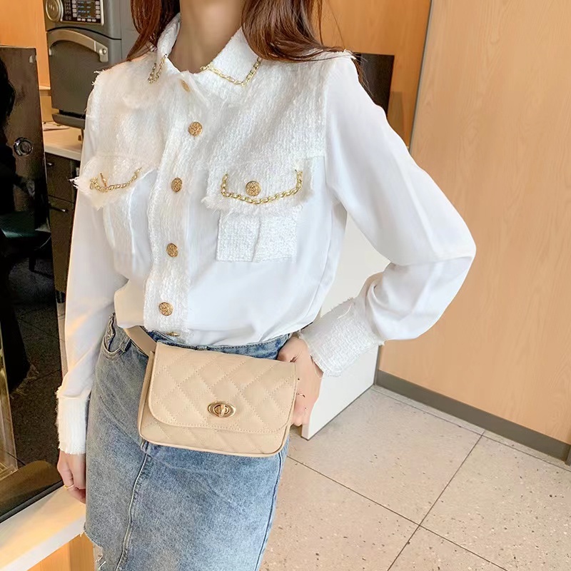 ASIN829 Tas bahu wanita impor, tas wanita mode, tas bahu gaya minimalis kecil T251 tas bahu lebar tali bahu tas bahu tas bahu