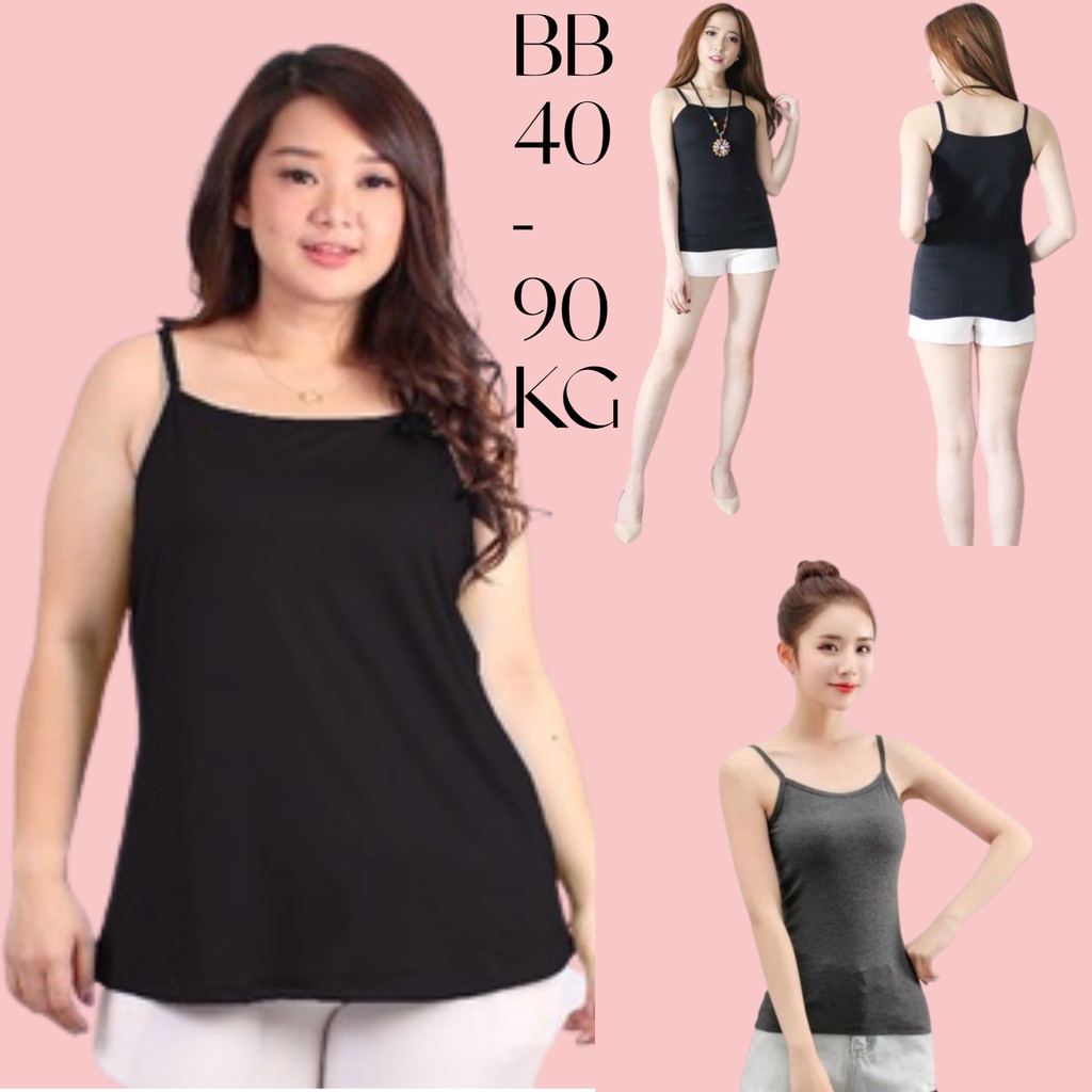 BB 40-90KG - Singlet Wanita / Tangtop premium Wanita / Tanktop Polos / Tank Top Tali Kecil